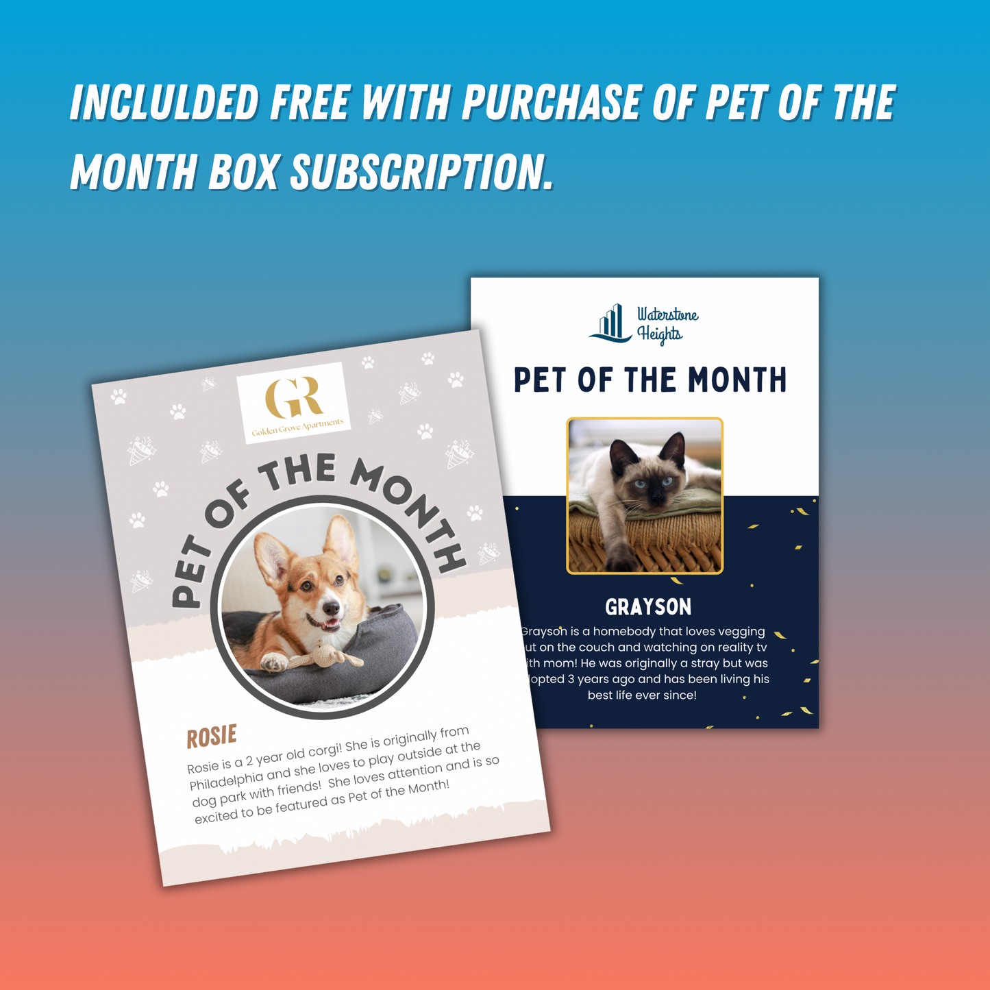 Pet of the Month Flyer Template